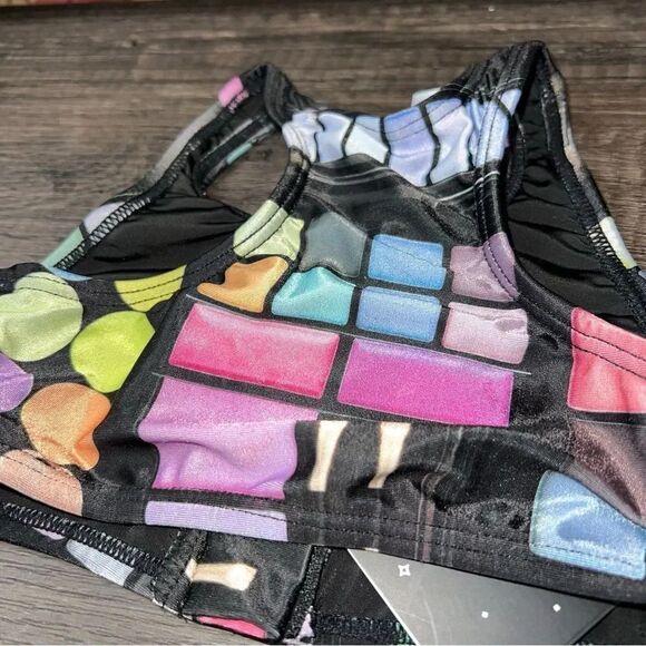 Zara Terez Retro Bright Colorful Geometric Shape 2‎ Piece Bikini Swimsuit Size 4 - Picture 9 of 9